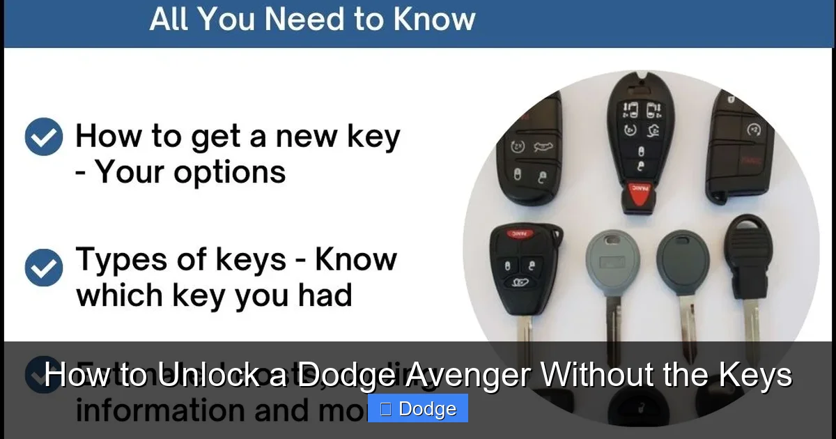 How to Unlock a Dodge Avenger Without the Keys
