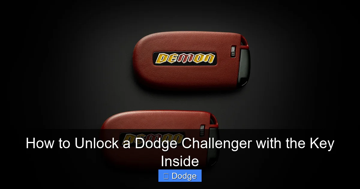 How to Unlock a Dodge Challenger with the Key Inside