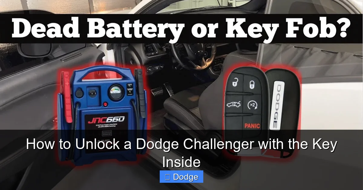 How to Unlock a Dodge Challenger with the Key Inside