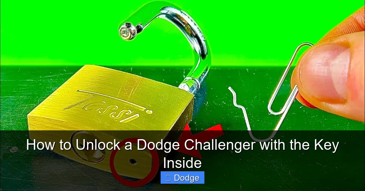 How to Unlock a Dodge Challenger with the Key Inside