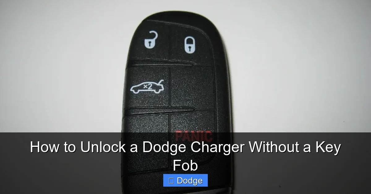 How to Unlock a Dodge Charger Without a Key Fob