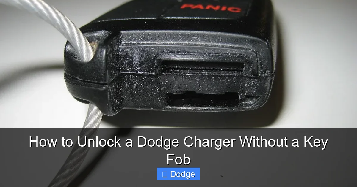 How to Unlock a Dodge Charger Without a Key Fob