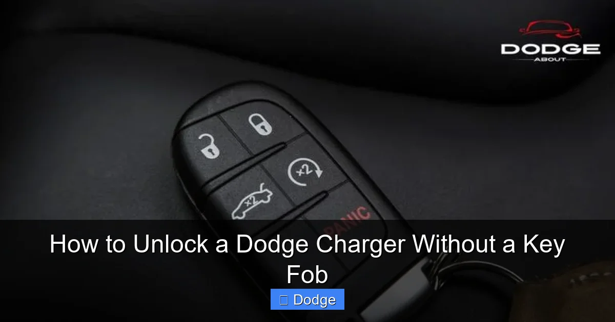 How to Unlock a Dodge Charger Without a Key Fob