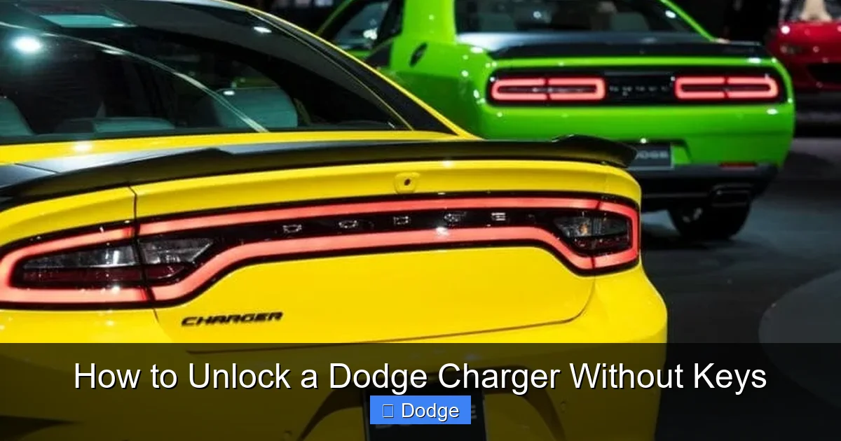 How to Unlock a Dodge Charger Without Keys