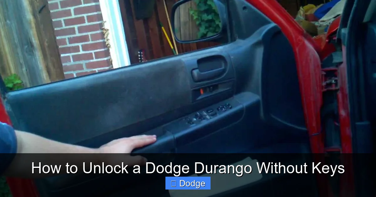 How to Unlock a Dodge Durango Without Keys
