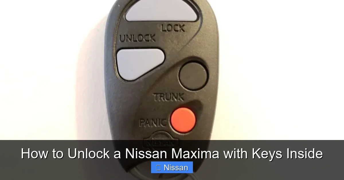 How to Unlock a Nissan Maxima with Keys Inside