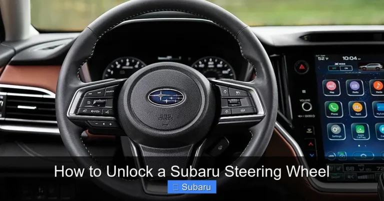 How to Unlock a Subaru Steering Wheel