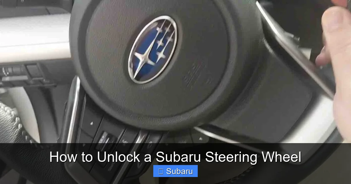 How to Unlock a Subaru Steering Wheel