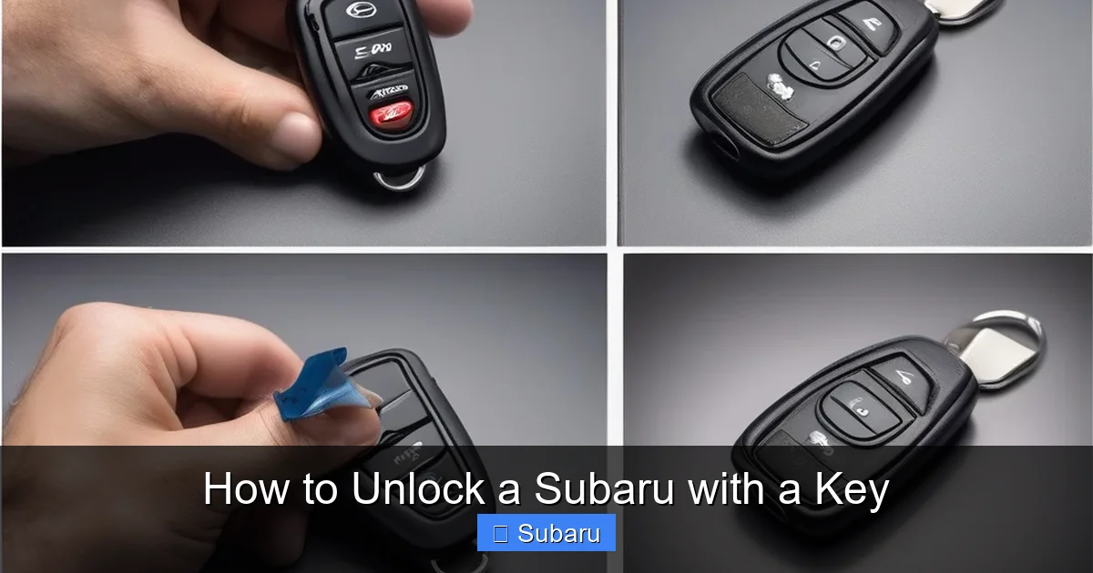 How to Unlock a Subaru with a Key