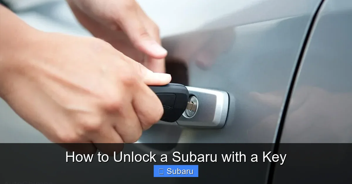 How to Unlock a Subaru with a Key