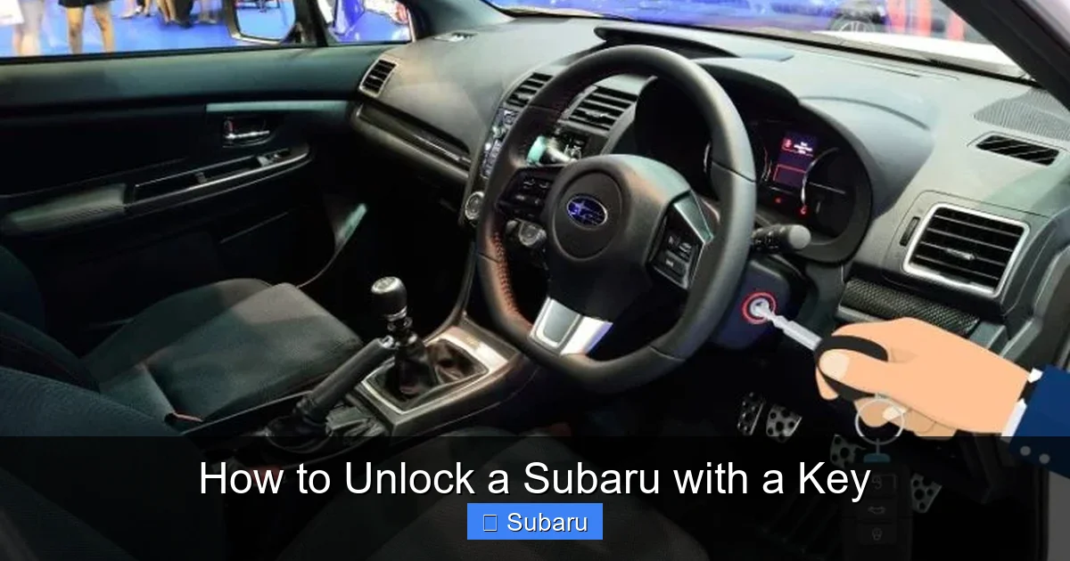 How to Unlock a Subaru with a Key