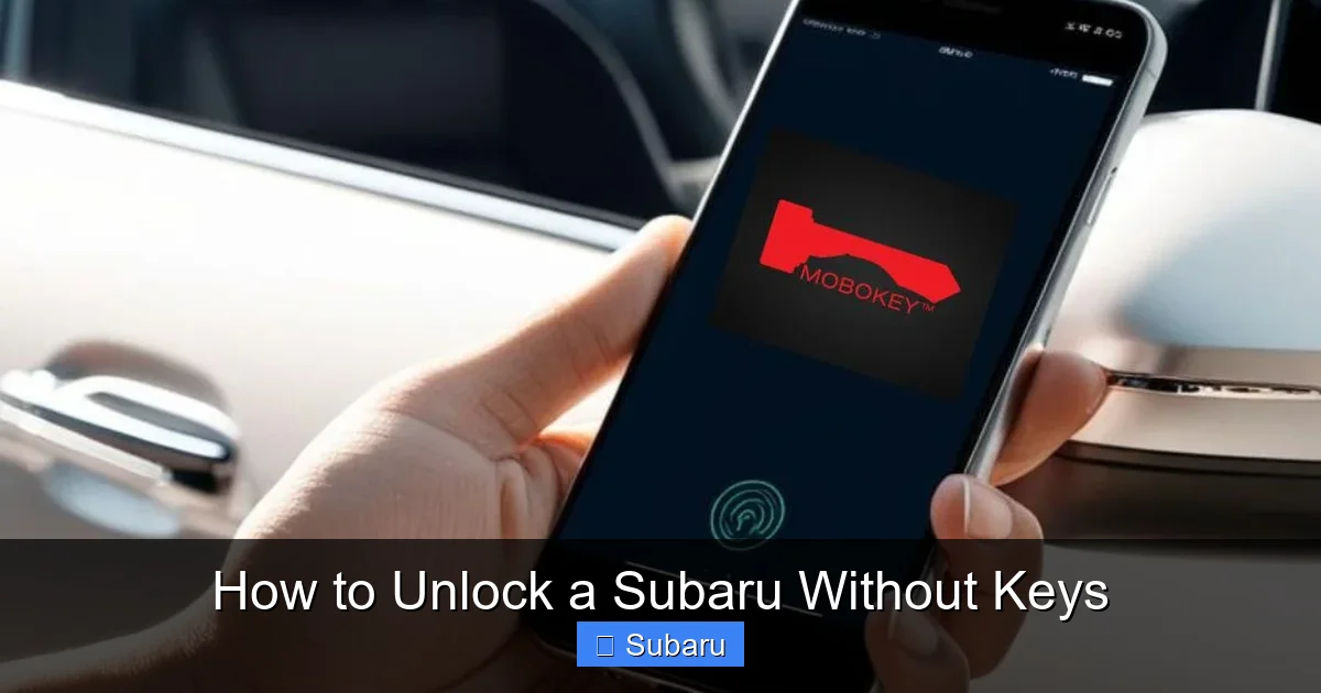Unlock Subaru Outback Without Key