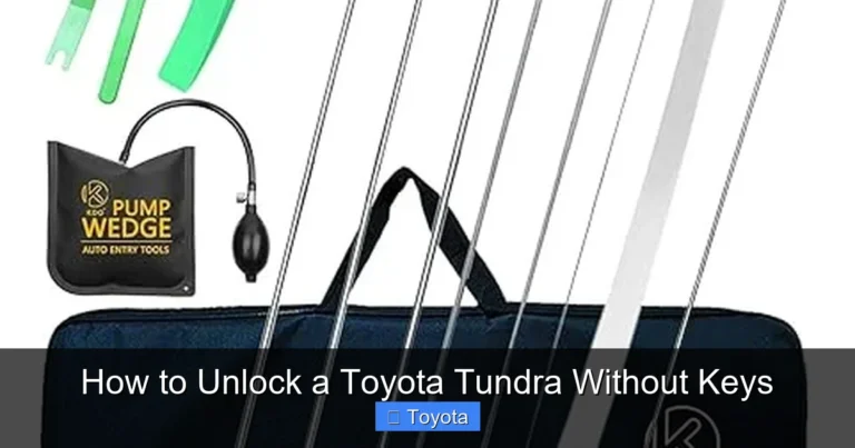 How to Unlock a Toyota Tundra Without Keys