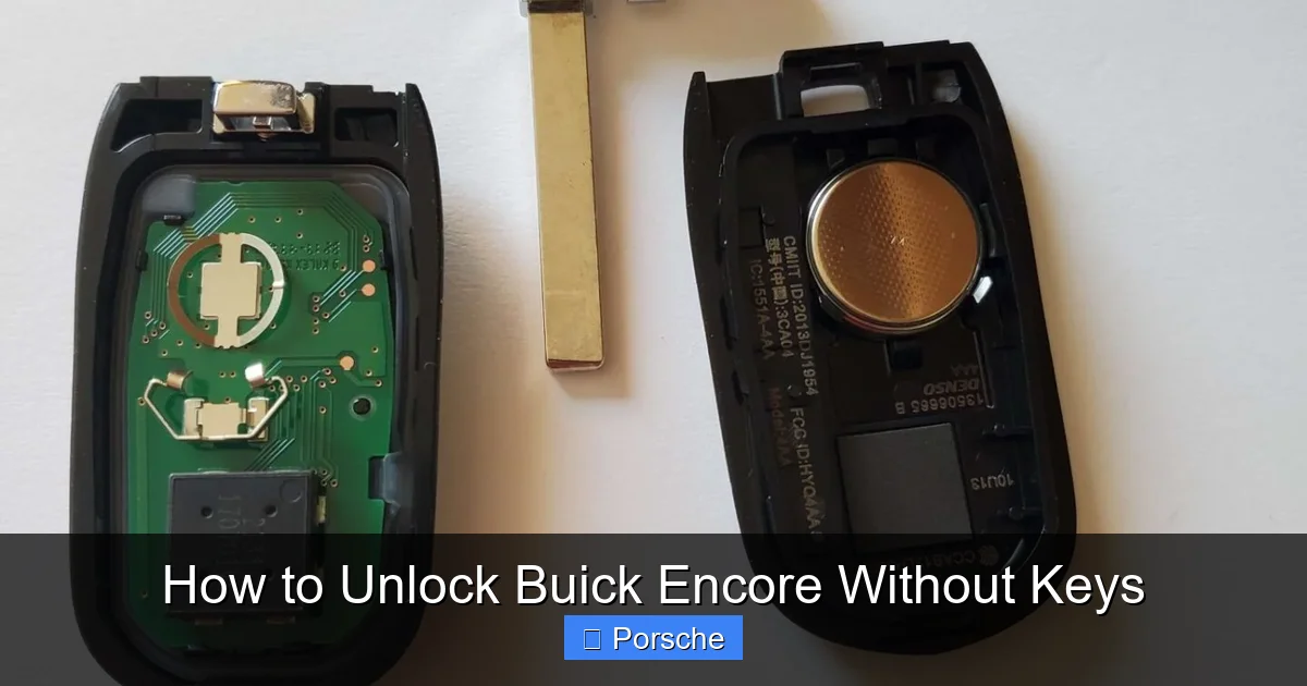 How to Unlock Buick Encore Without Keys