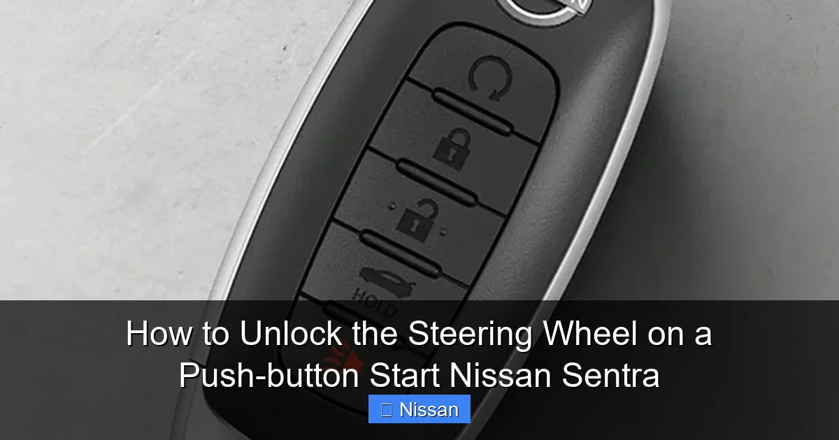How to Unlock the Steering Wheel on a Push-button Start Nissan Sentra