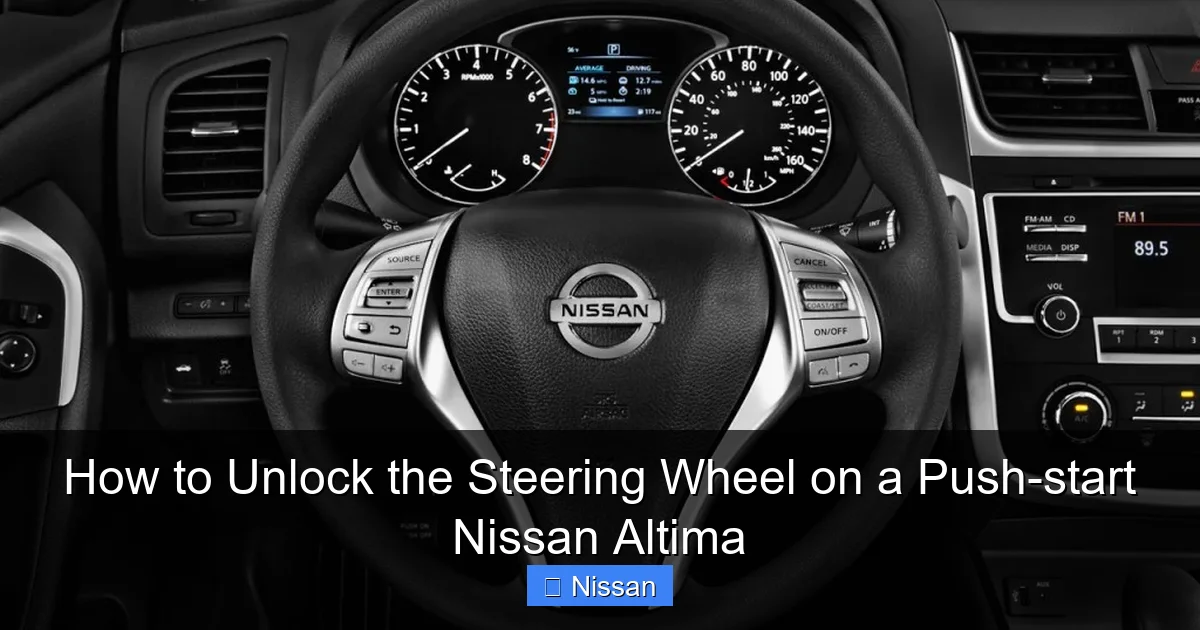How to Unlock the Steering Wheel on a Push-start Nissan Altima