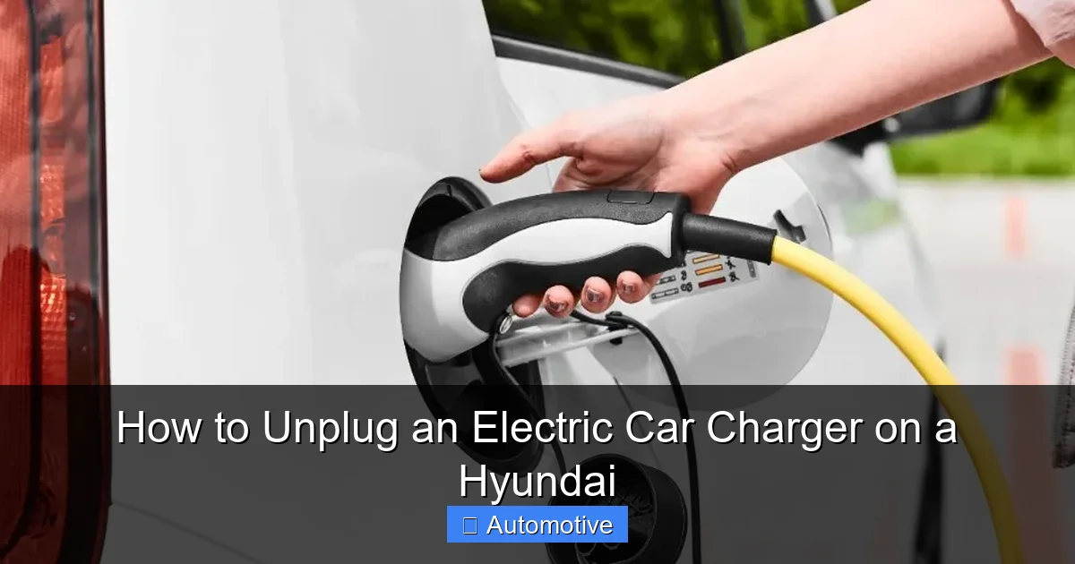 How to Unplug an Electric Car Charger on a Hyundai