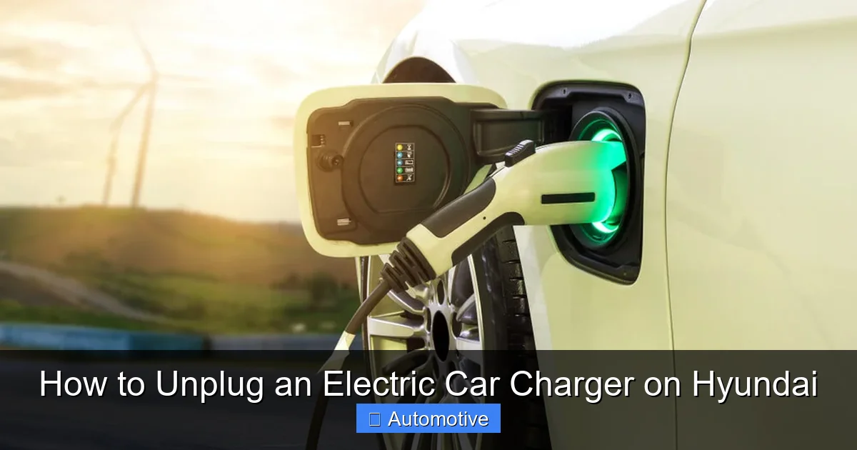 How to Unplug an Electric Car Charger on Hyundai