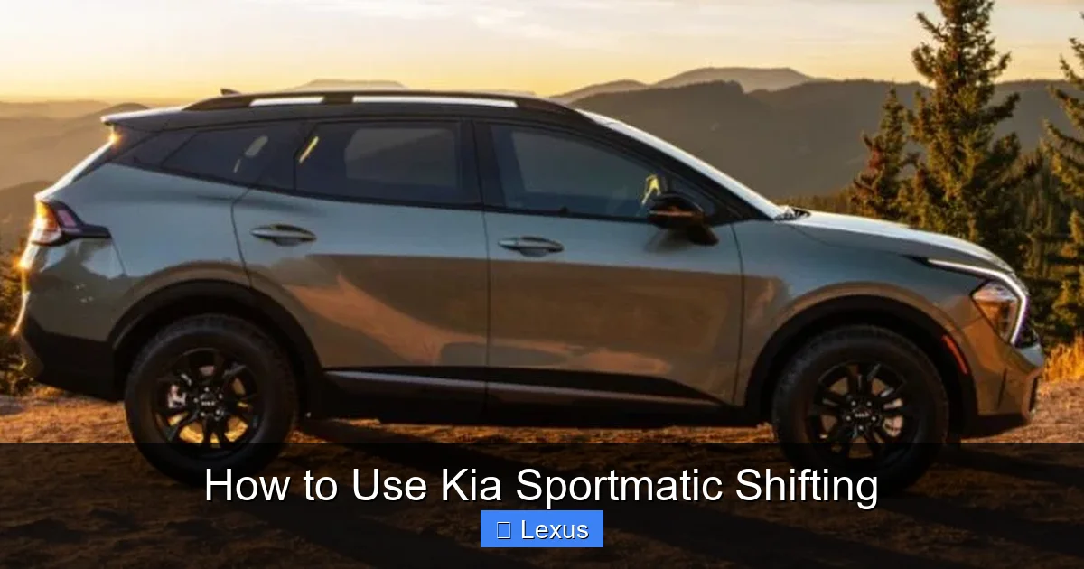How to Use Kia Sportmatic Shifting