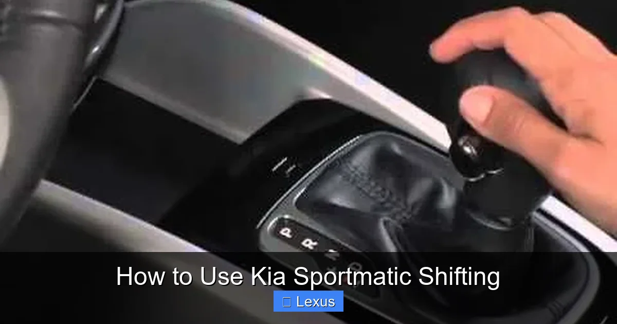 How to Use Kia Sportmatic Shifting