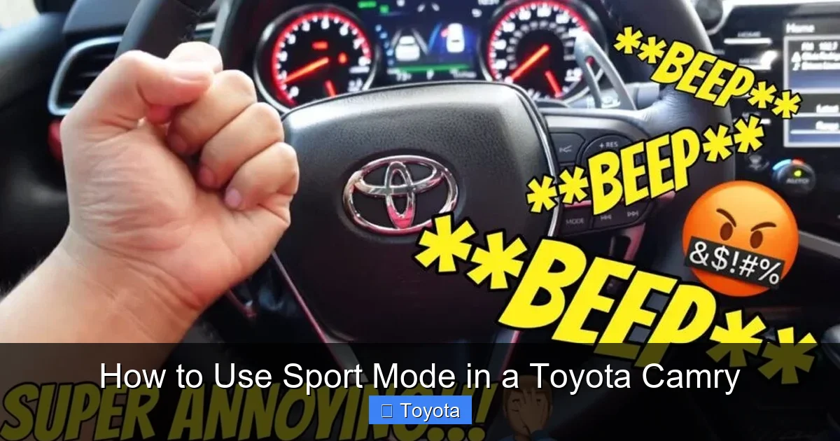 How to Use Sport Mode in a Toyota Camry