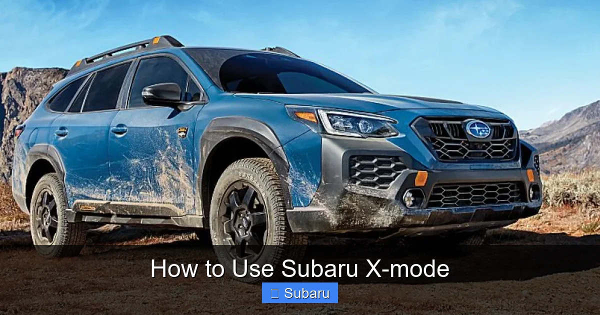 How to Use Subaru X-mode