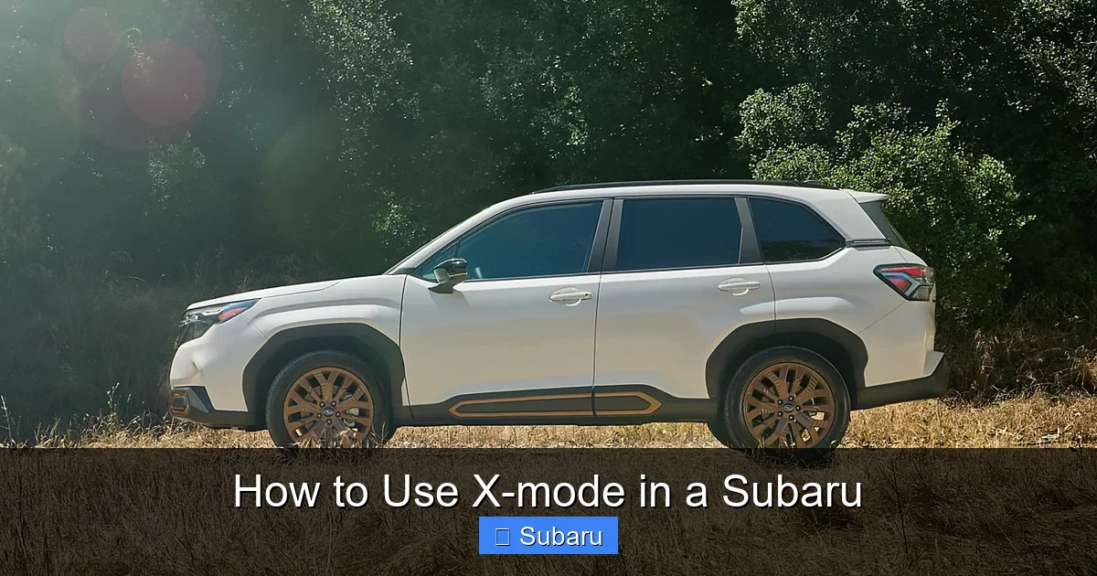 How to Use X-mode in a Subaru
