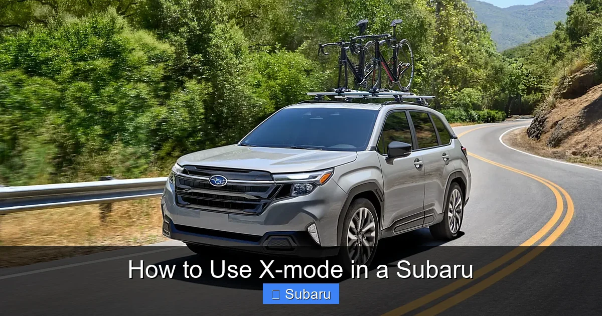 How to Use X-mode in a Subaru