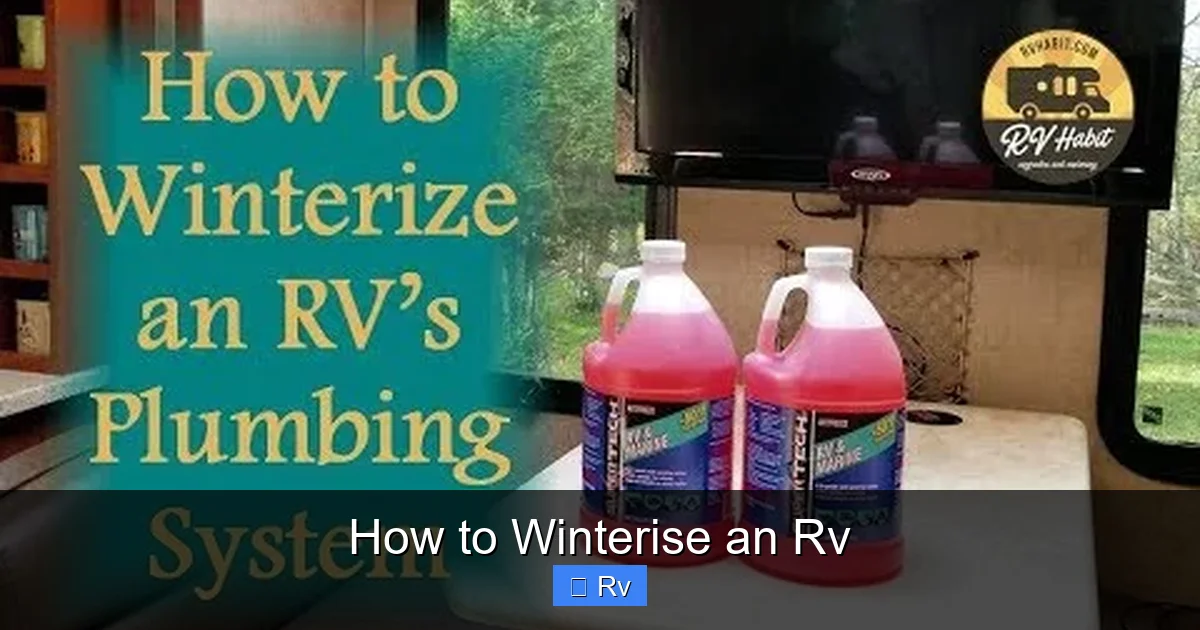 How to Winterise an Rv