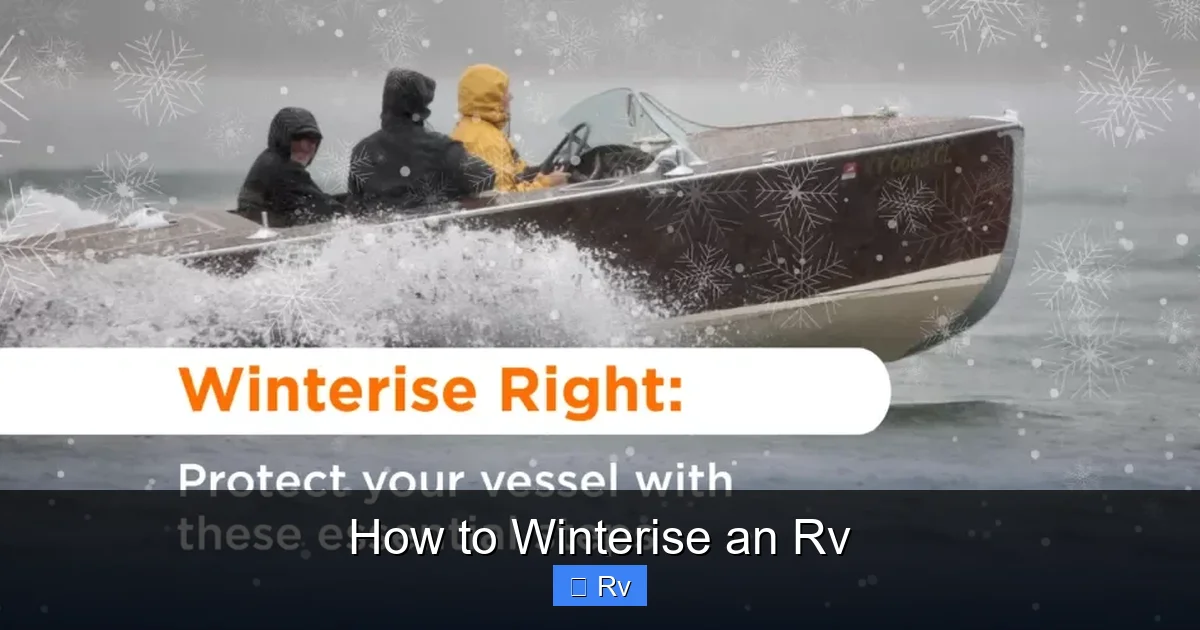 How to Winterise an Rv
