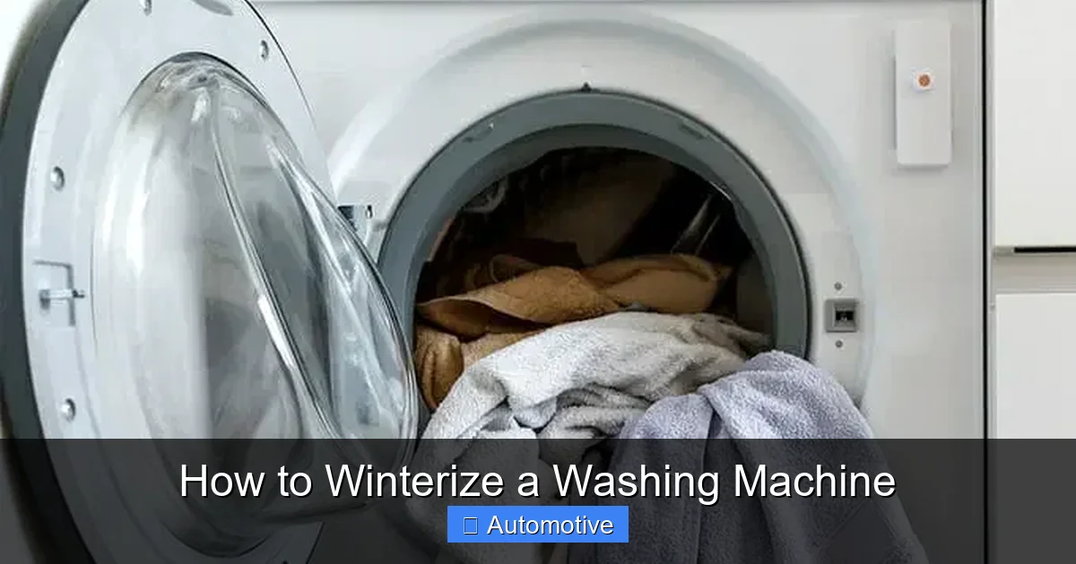 How to Winterize a Washing Machine