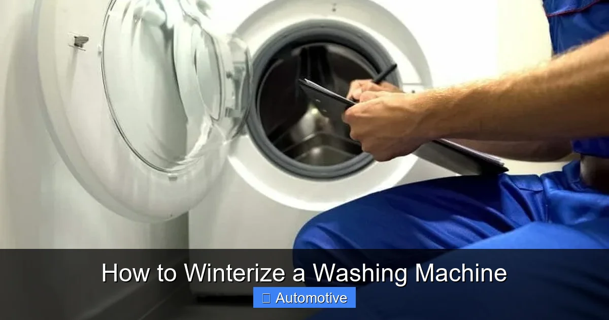 How to Winterize a Washing Machine
