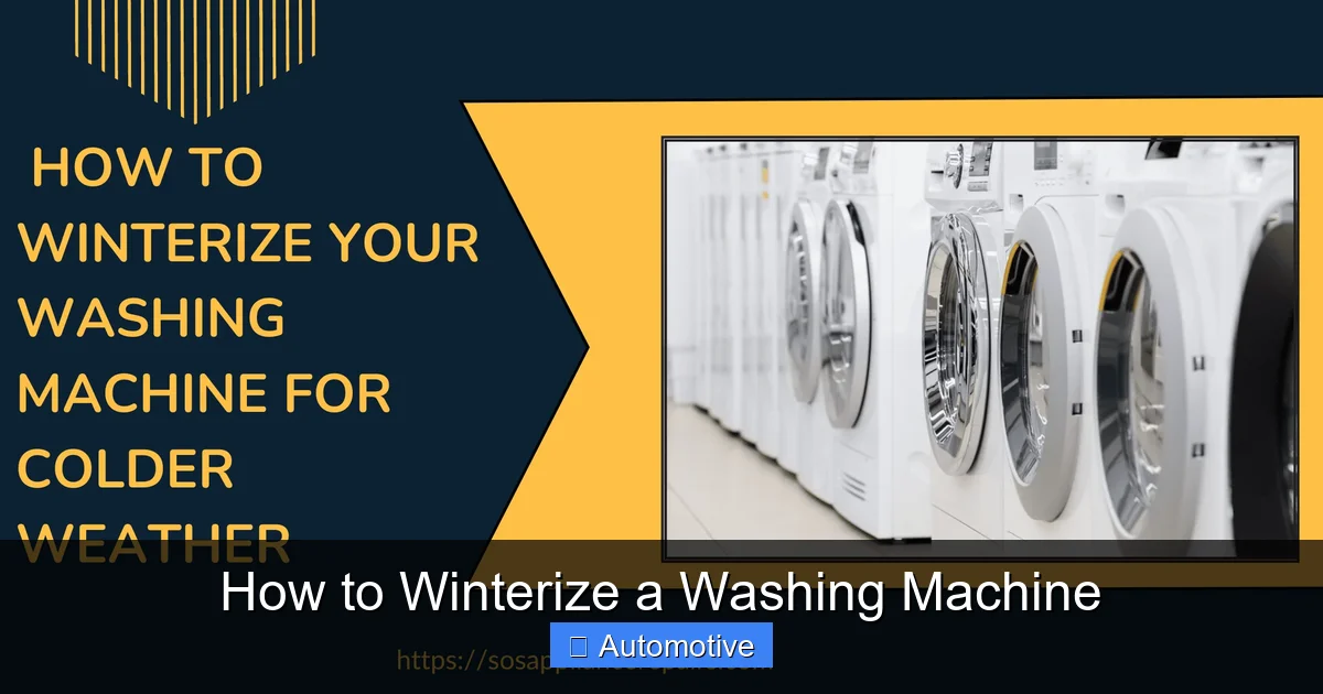 How to Winterize a Washing Machine