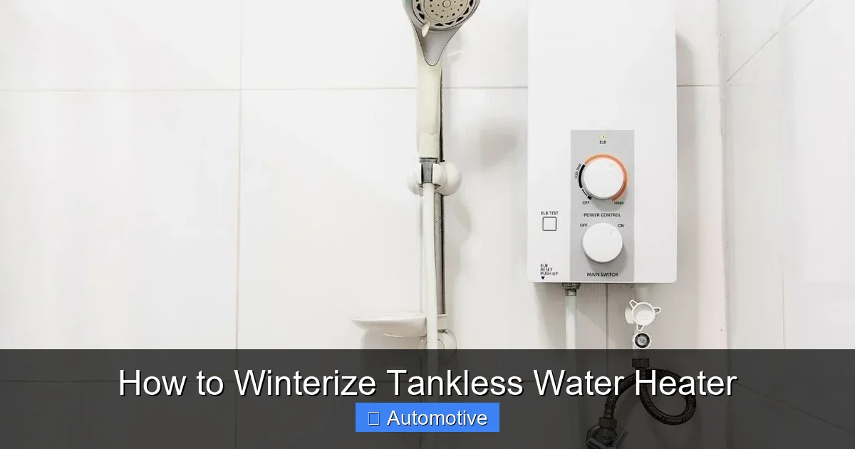 How to Winterize Tankless Water Heater