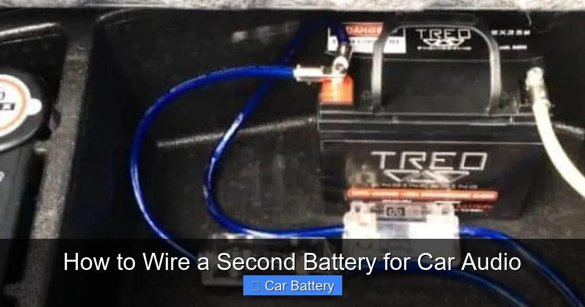 How to Wire a Second Battery for Car Audio