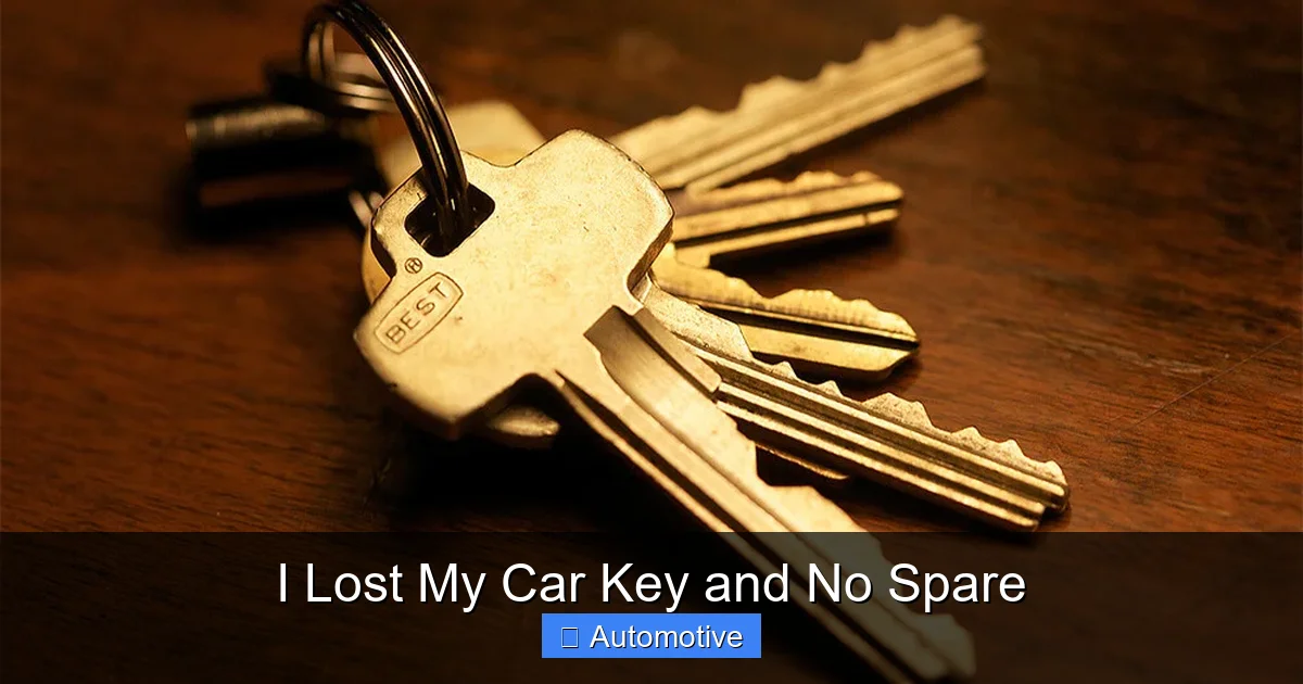 I Lost My Car Key and No Spare