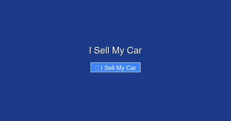 I Sell My Car