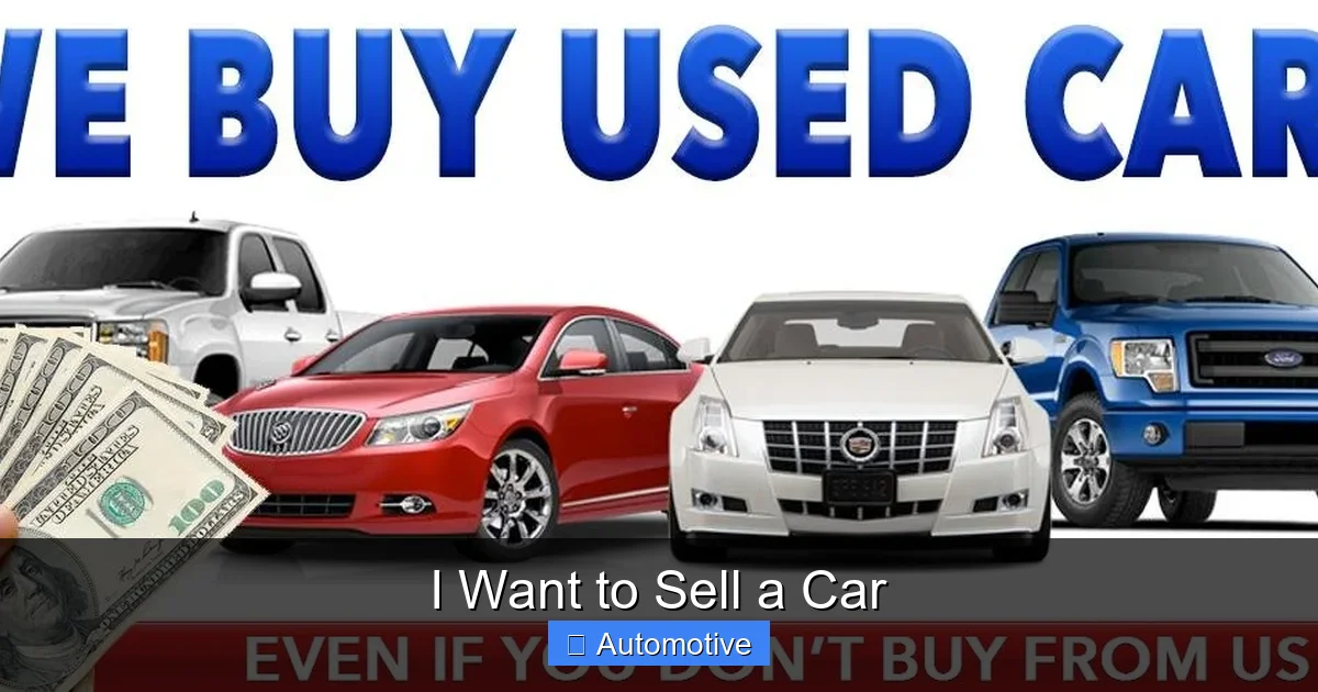 I Want to Sell a Car