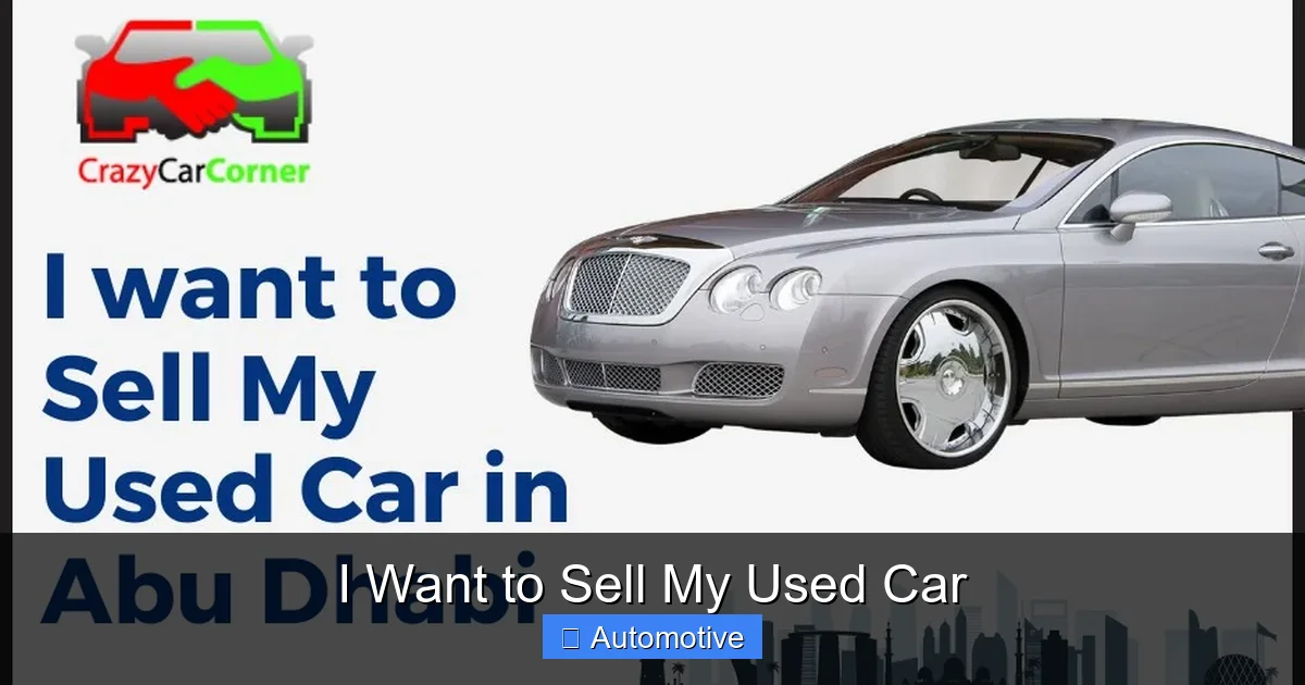 I Want to Sell My Used Car