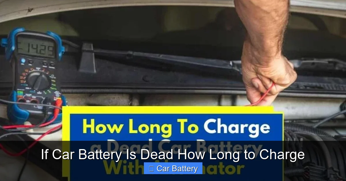 If Car Battery Is Dead How Long to Charge
