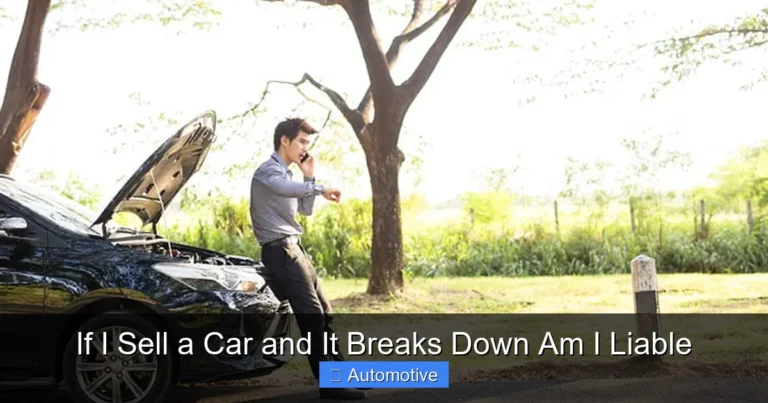 If I Sell a Car and It Breaks Down Am I Liable
