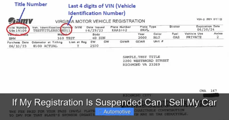 If My Registration Is Suspended Can I Sell My Car