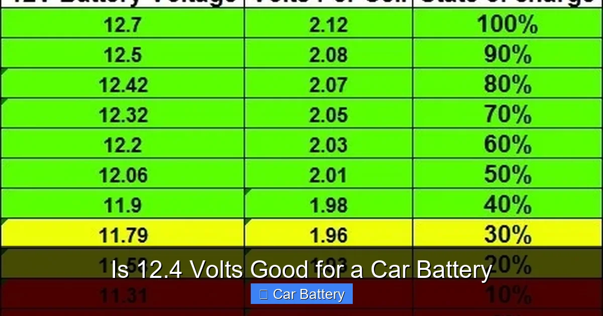 Is 12.4 Volts Good for a Car Battery