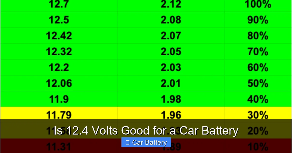 Is 12.4 Volts Good for a Car Battery