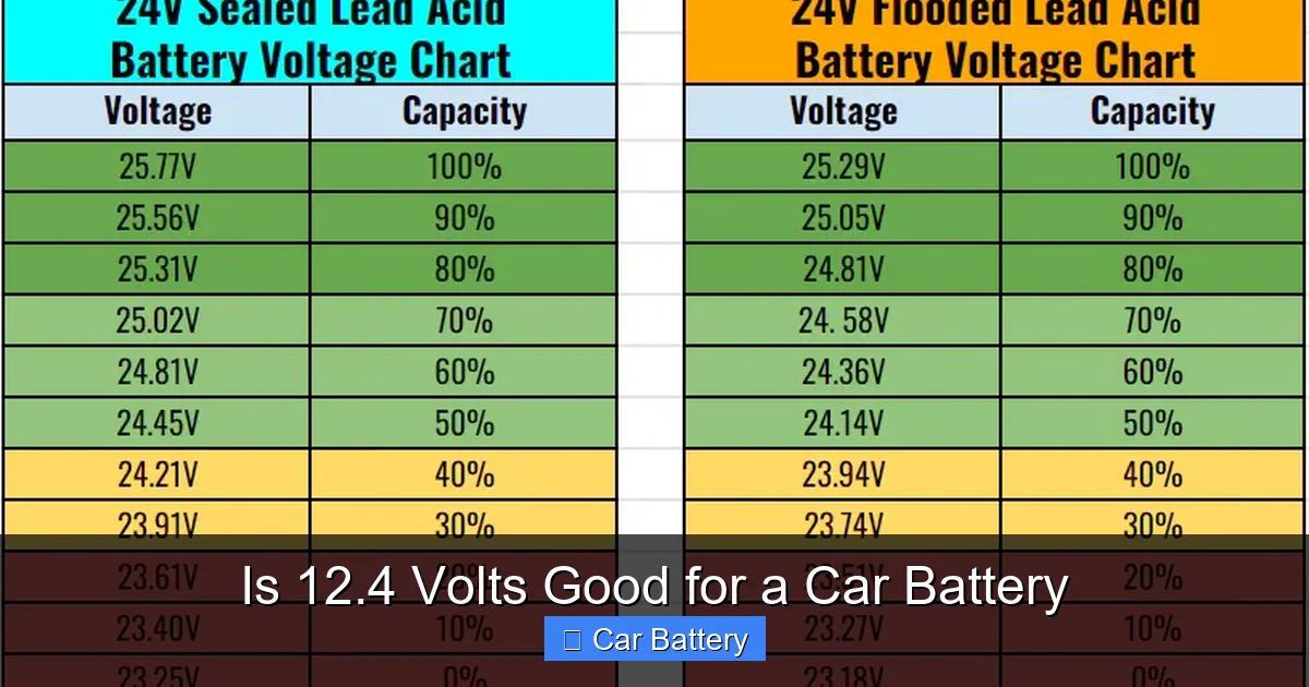 Is 12.4 Volts Good for a Car Battery