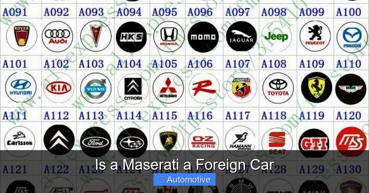 Is a Maserati a Foreign Car