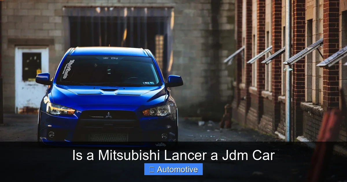 Is a Mitsubishi Lancer a Jdm Car