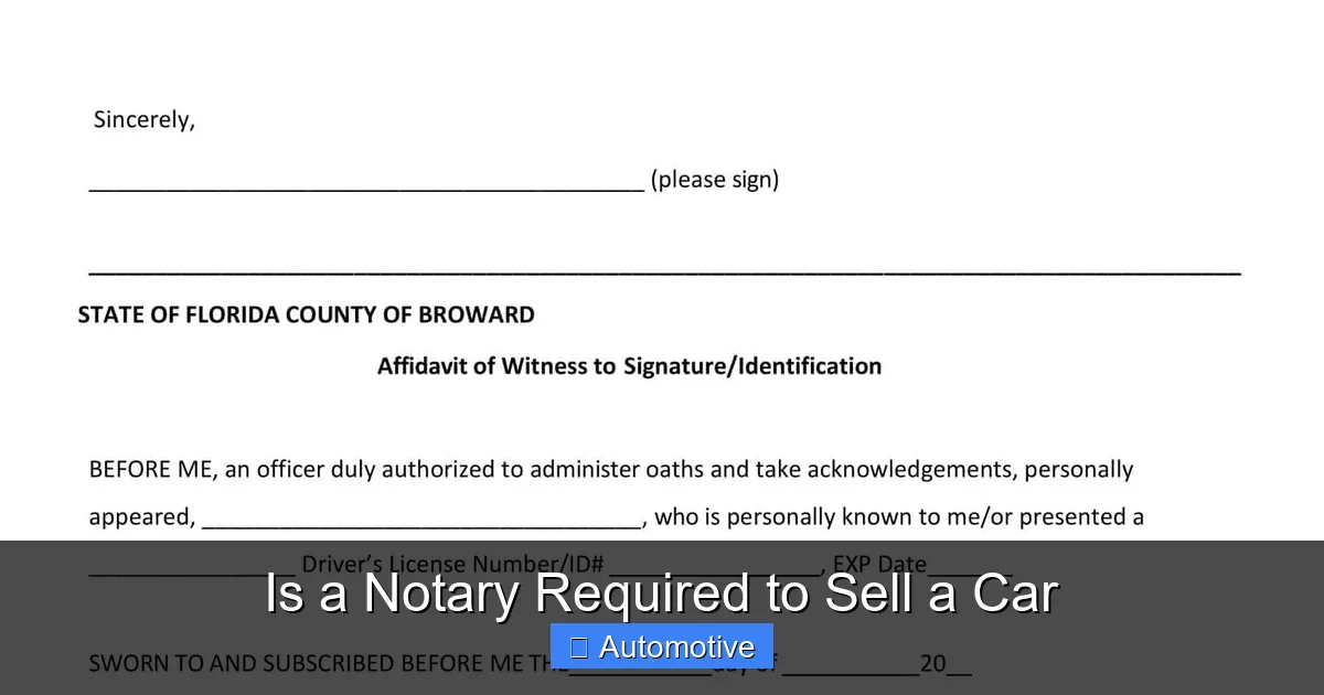 Is a Notary Required to Sell a Car