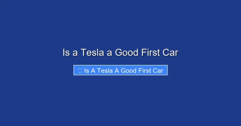Is a Tesla a Good First Car