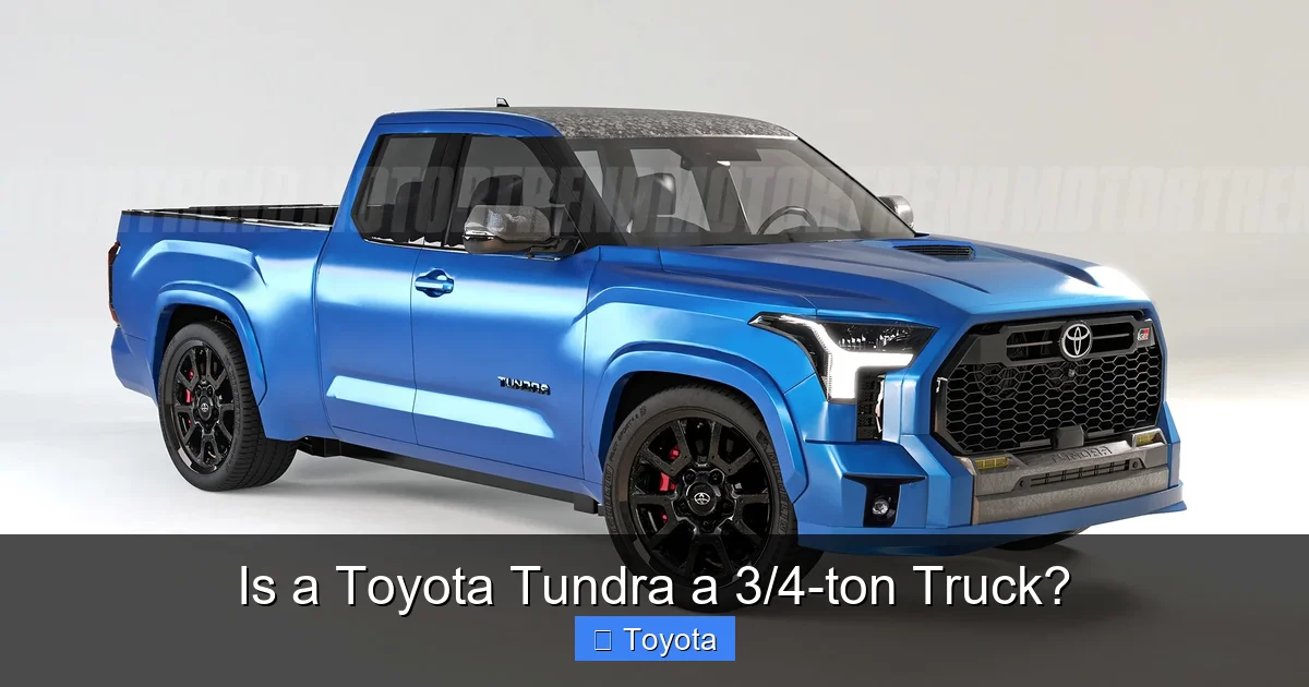 Is a Toyota Tundra a 3/4-ton Truck?